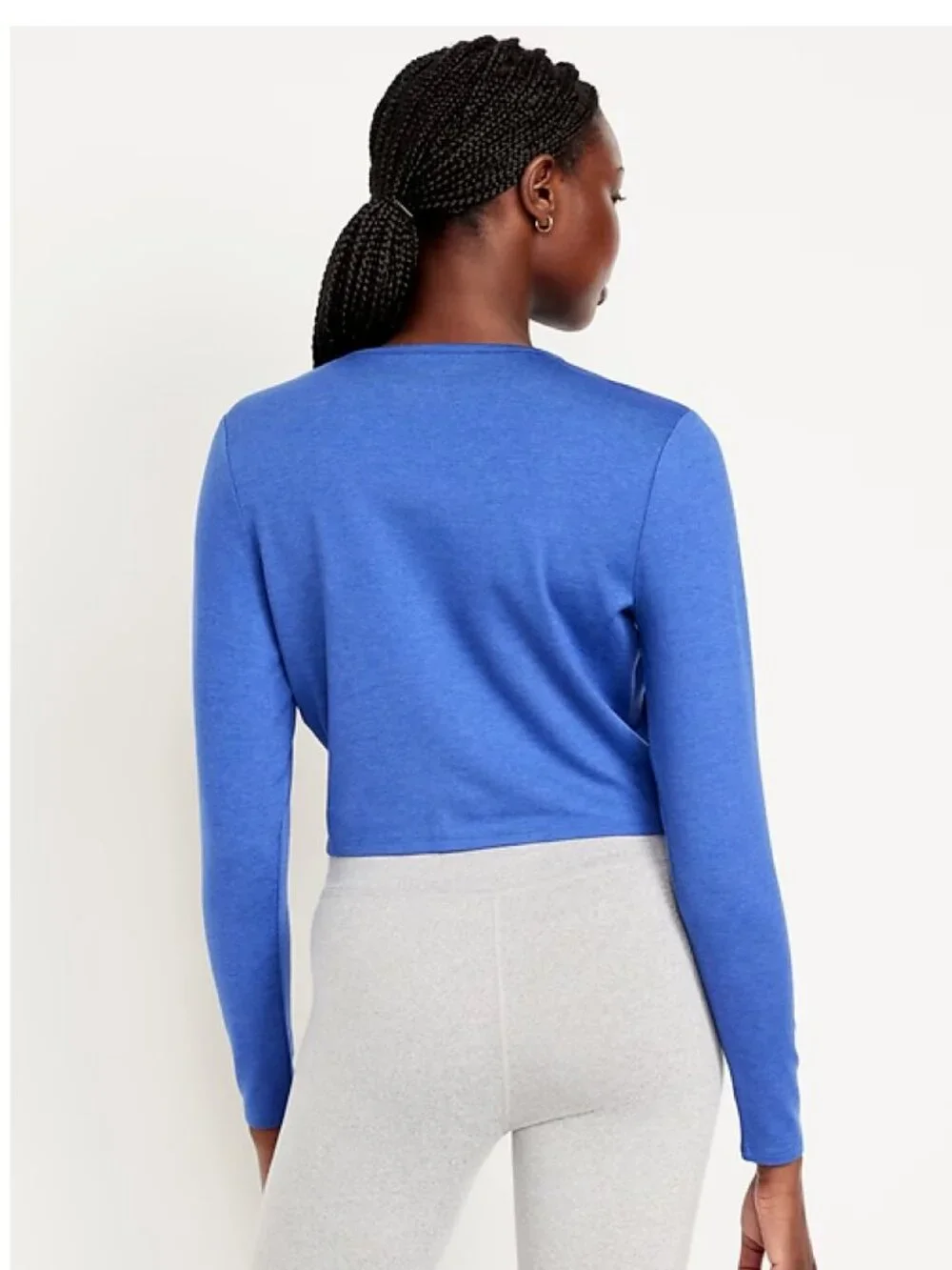Old Navy CloudComfy Cropped Cardigan Blue M NEW